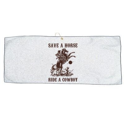 Save A Horse Ride A Cowboy Large Microfiber Waffle Golf Towel