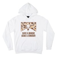 Save A Horse Ride A Cow Bull Skull Leopard Western Rodeo Hoodie