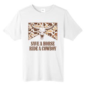 Save A Horse Ride A Cow Bull Skull Leopard Western Rodeo Tall Fusion ChromaSoft Performance T-Shirt