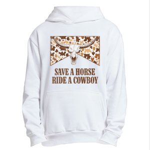 Save A Horse Ride A Cow Bull Skull Leopard Western Rodeo Urban Pullover Hoodie