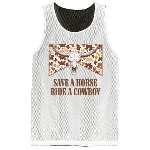 Save A Horse Ride A Cow Bull Skull Leopard Western Rodeo Mesh Reversible Basketball Jersey Tank