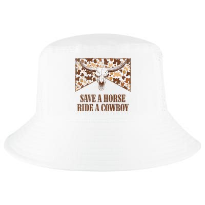 Save A Horse Ride A Cow Bull Skull Cool Comfort Performance Bucket Hat