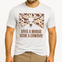Save A Horse Ride A Cow Bull Skull Cooling Performance Crew T-Shirt