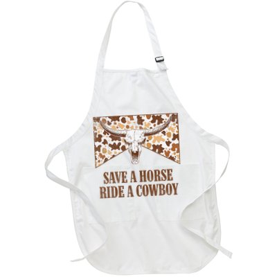 Save A Horse Ride A Cow Bull Skull Apron