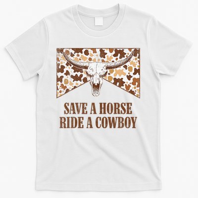 Save A Horse Ride A Cow Bull Skull T-Shirt