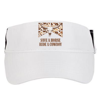 Save A Horse Ride A Cow Bull Skull Adult Drive Performance Visor