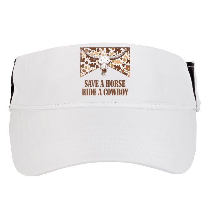 Save A Horse Ride A Cow Bull Skull Adult Drive Performance Visor