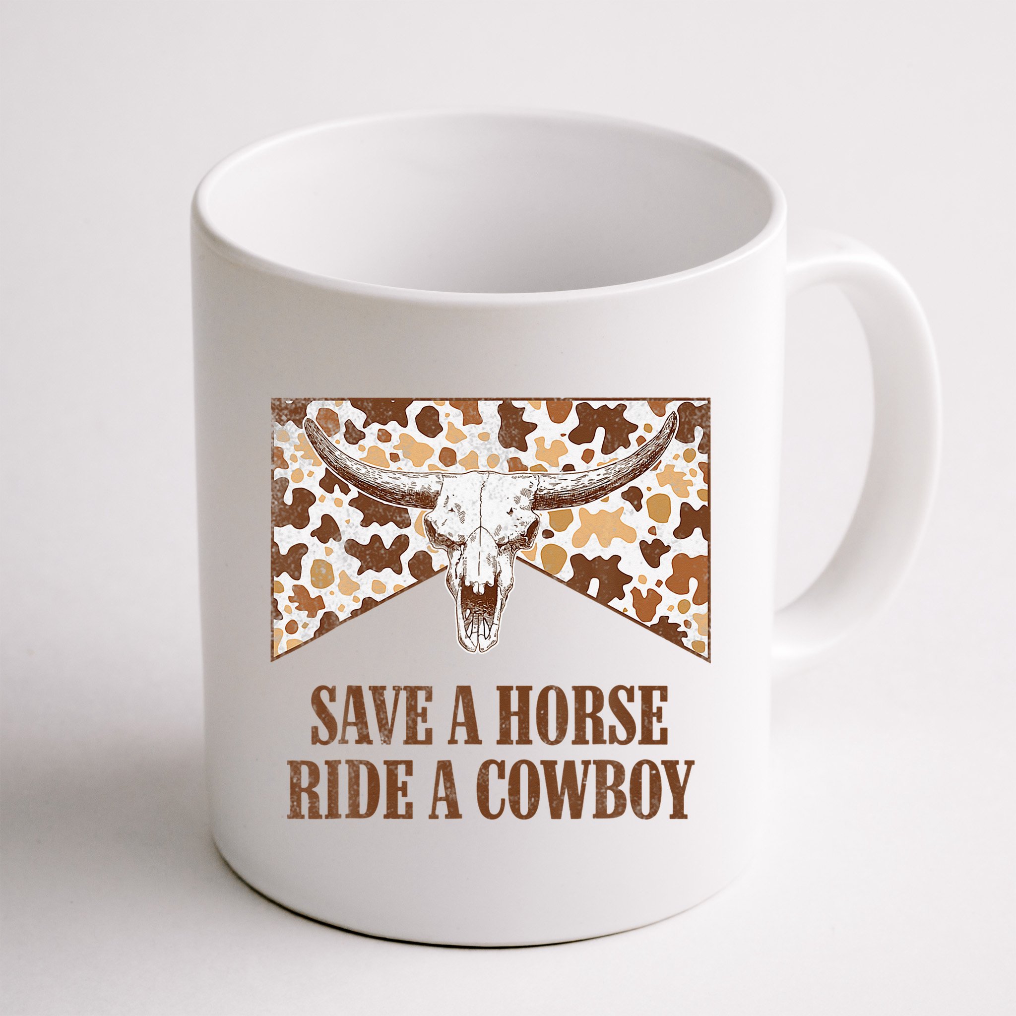 Save A Horse Ride A Cow Bull Skull Mug