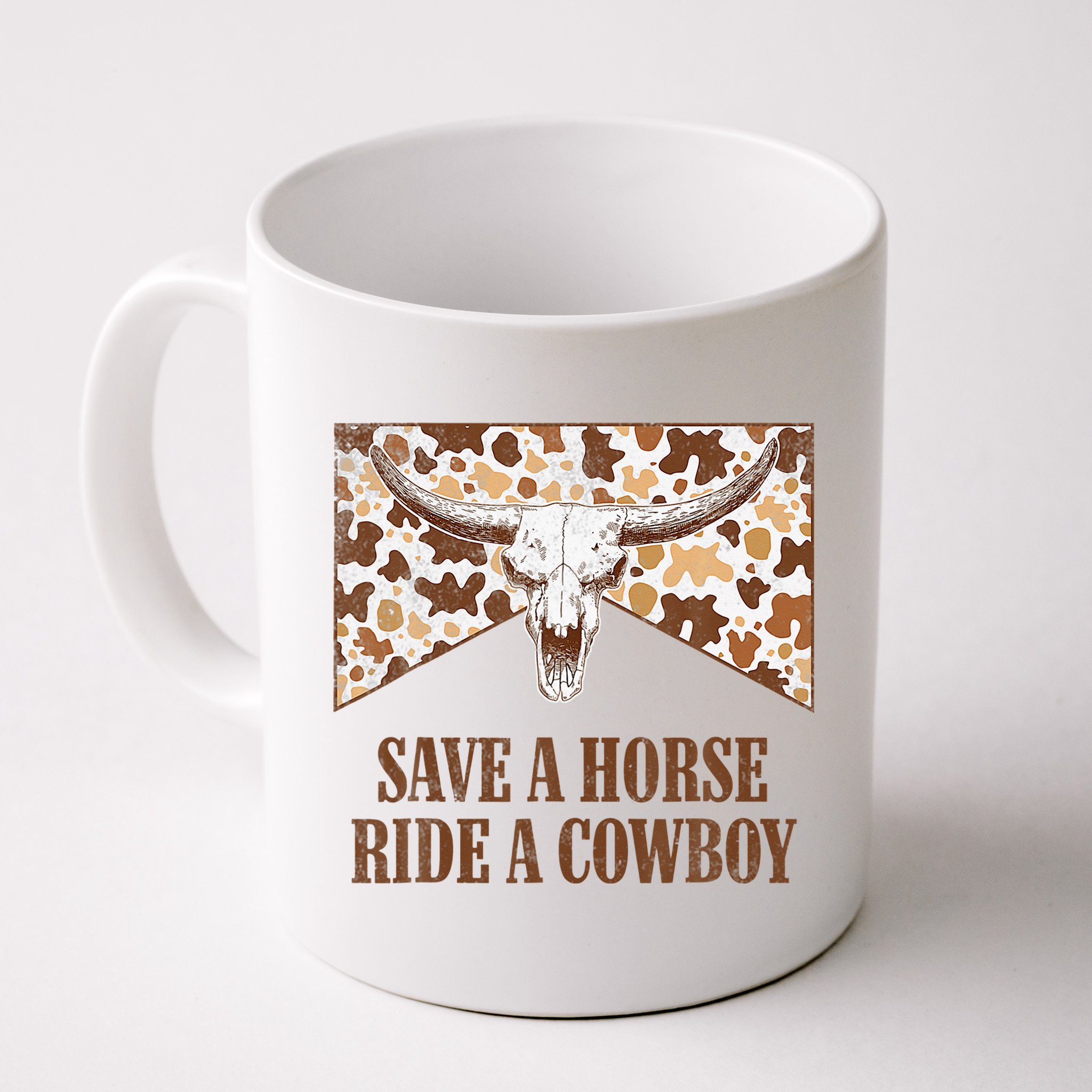 Save A Horse Ride A Cow Bull Skull Mug