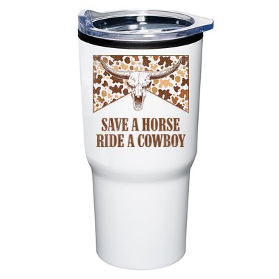 Save A Horse Ride A Cow Bull Skull Tumbler