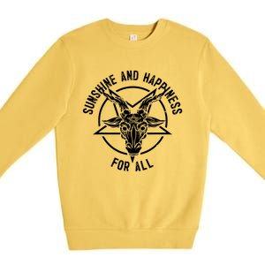 Sunshine And Happiness Heavy Metal For All Premium Crewneck Sweatshirt