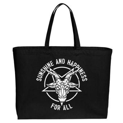 Sunshine And Happiness Heavy Metal For All Cotton Canvas Jumbo Tote