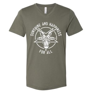 Sunshine And Happiness Heavy Metal For All V-Neck T-Shirt