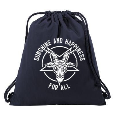 Sunshine And Happiness Heavy Metal For All Drawstring Bag