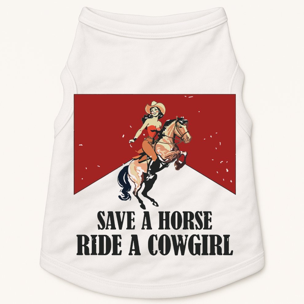 Save A Horse Ride A Cowgirl Doggie Tank