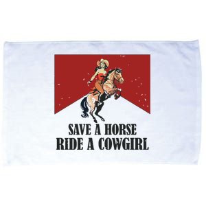 Save A Horse Ride A Cowgirl Microfiber Hand Towel