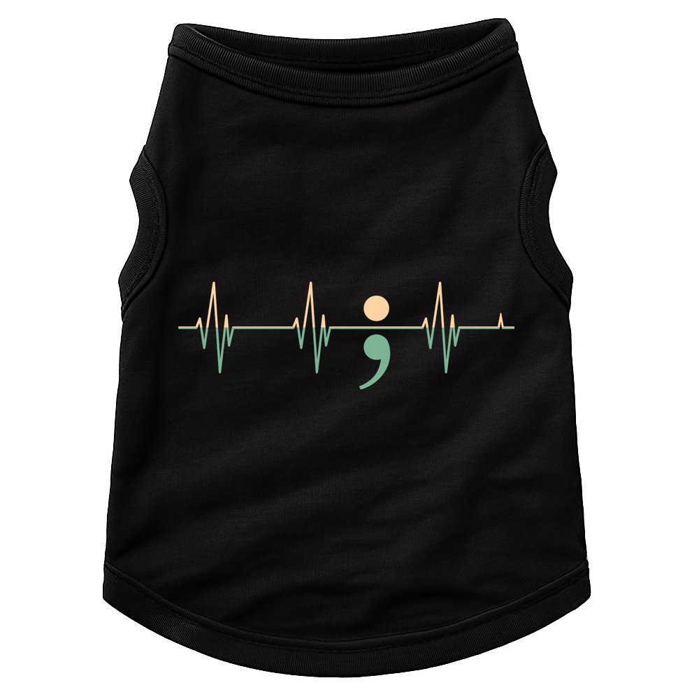 Suicide Awareness Heartbeat Ribbon Doggie Tank