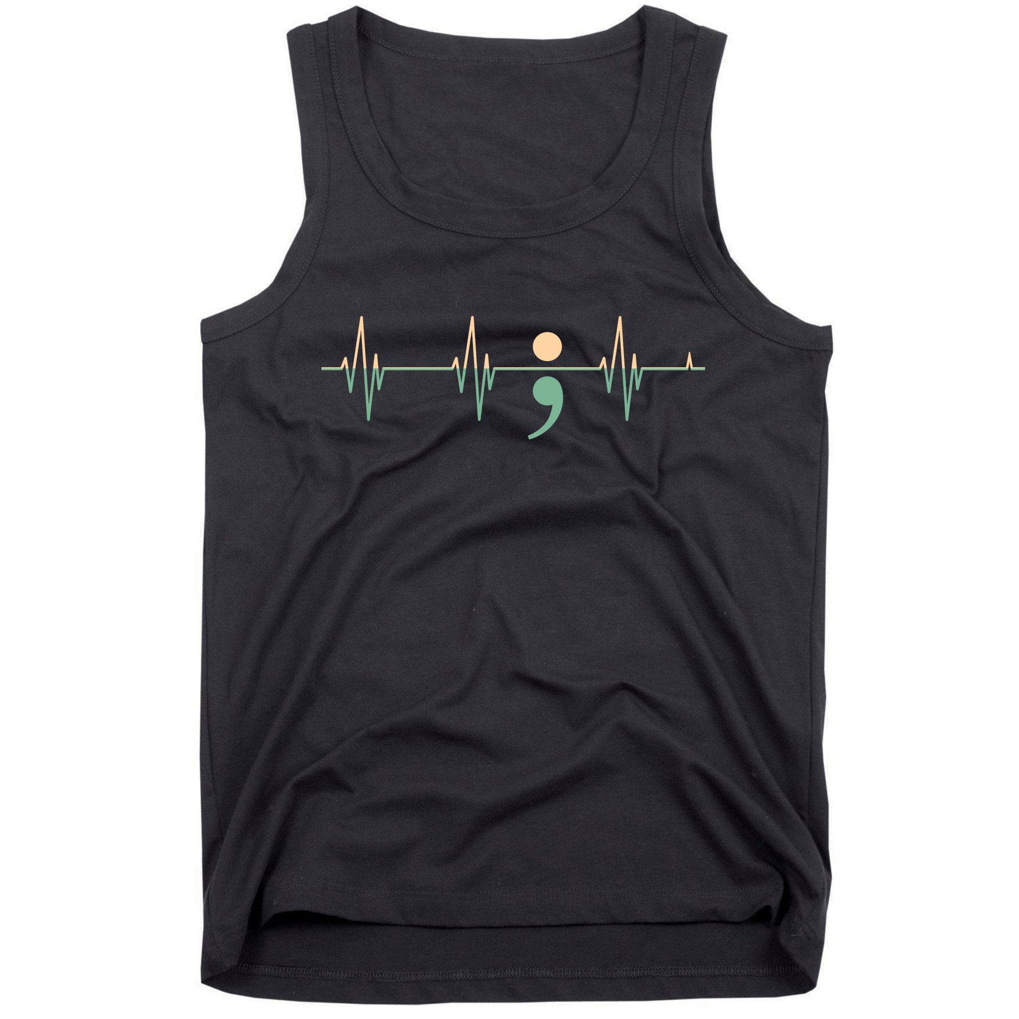 Suicide Awareness Heartbeat Ribbon Tank Top