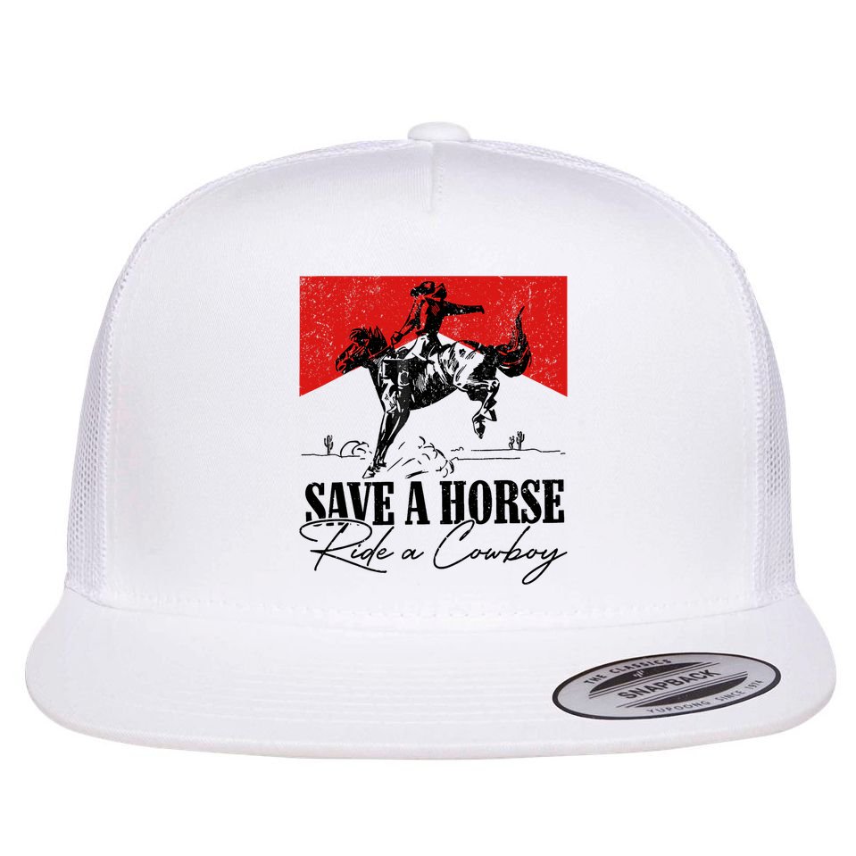Save A Horse Ride A Cowboy Skeleton Country Skull Western Flat Bill Trucker Hat