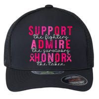 Support Admire Honor Breast Cancer Awareness Warrior Ribbon Flexfit Unipanel Trucker Cap