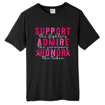 Support Admire Honor Breast Cancer Awareness Warrior Ribbon Tall Fusion ChromaSoft Performance T-Shirt