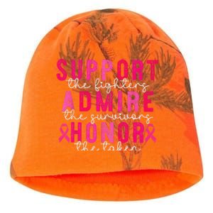 Support Admire Honor Breast Cancer Awareness Warrior Ribbon Kati - Camo Knit Beanie