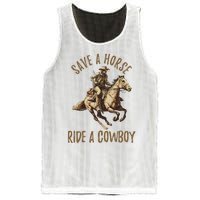 Save A Horse Ride A Cow Horseback Riding Mesh Reversible Basketball Jersey Tank