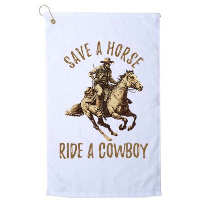 Save A Horse Ride A Cow Horseback Riding Golf Towel