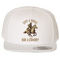 Save A Horse Ride A Cow Horseback Riding Wool Snapback Cap