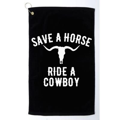 Save a Horse Ride a Cow funny horse racing Golf Towel