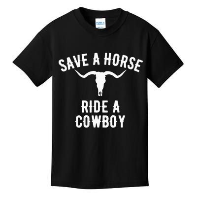 Save a Horse Ride a Cow funny horse racing Kids T-Shirt