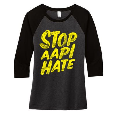 Stop Aapi Hate Women's Tri-Blend 3/4-Sleeve Raglan Shirt