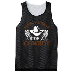 Save A Horse Ride A Cowboy For Cowgirls Horsericder Mesh Reversible Basketball Jersey Tank