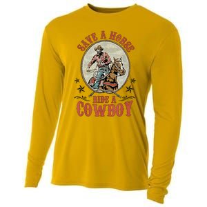 Save A Horse Ride A Cowboy Cooling Performance Long Sleeve Crew