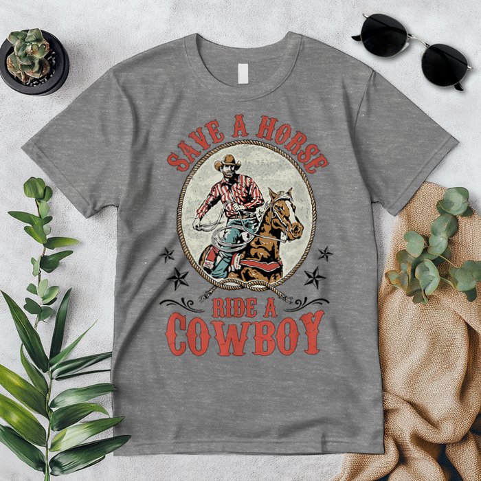 Save A Horse Ride A Cowboy Premium T-Shirt