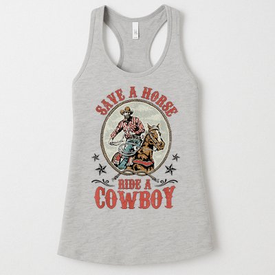 Save A Horse Ride A Cowboy Womens Tank Top