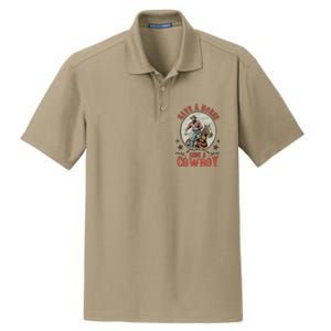 Save A Horse Ride A Cowboy Dry Zone Grid Polo