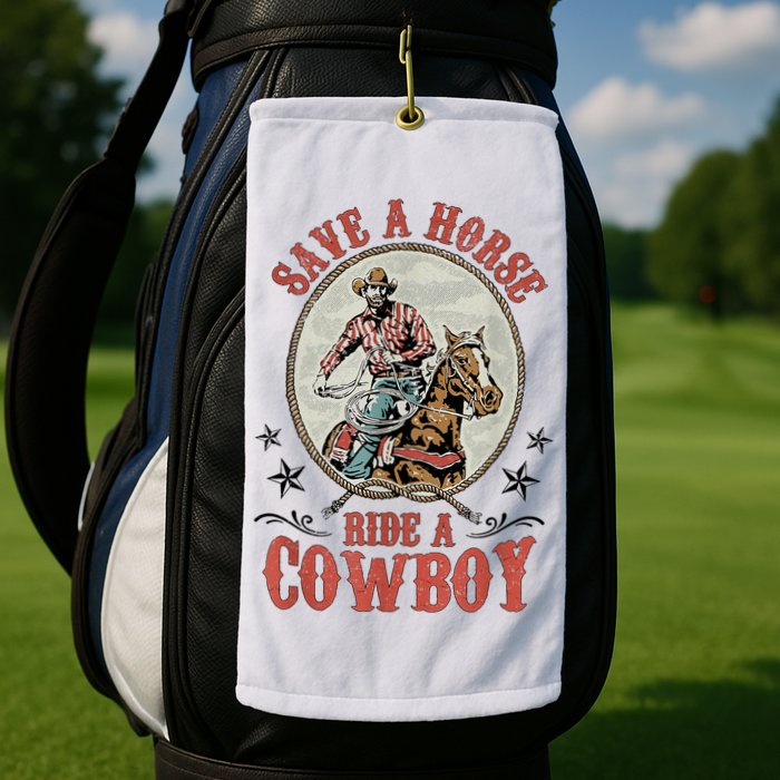 Save A Horse Ride A Cowboy Golf Towel