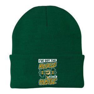 Student Athlete Hustle Muscle Gym Gift Knit Cap Winter Beanie