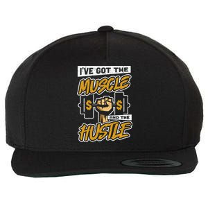 Student Athlete Hustle Muscle Gym Gift Wool Snapback Cap