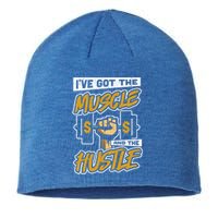 Student Athlete Hustle Muscle Gym Gift Sustainable Beanie