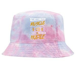 Student Athlete Hustle Muscle Gym Gift Tie-Dyed Bucket Hat