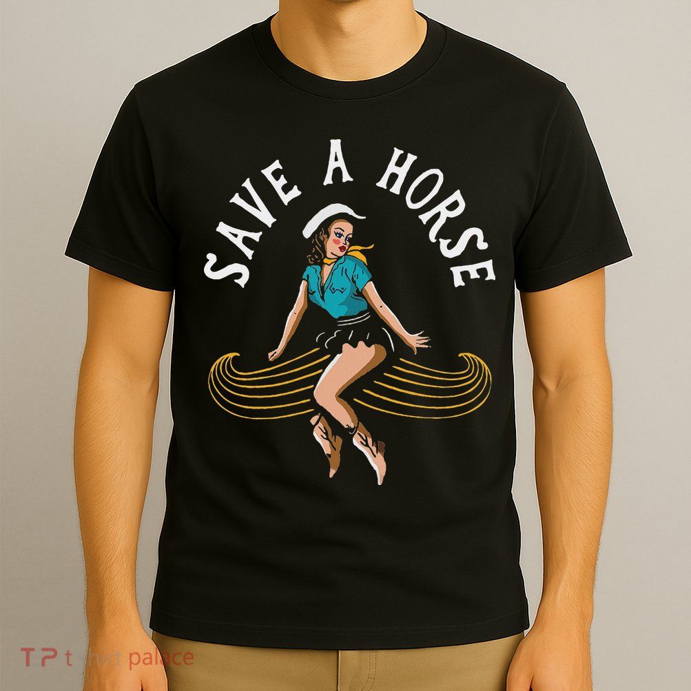 Save A Horse Ride A Mustache Free Moustache Rides T-Shirt