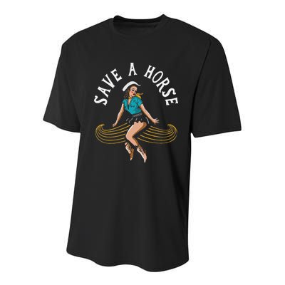 Save A Horse Ride A Mustache Free Moustache Rides Youth Performance Sprint T-Shirt
