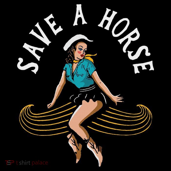 Save A Horse Ride A Mustache Free Moustache Rides Womens T-Shirt