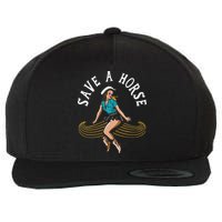 Save A Horse Ride A Mustache Free Moustache Rides Wool Snapback Cap