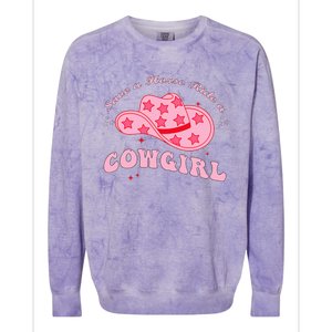 Save A Horse Ride A Cowgirl Colorblast Crewneck Sweatshirt