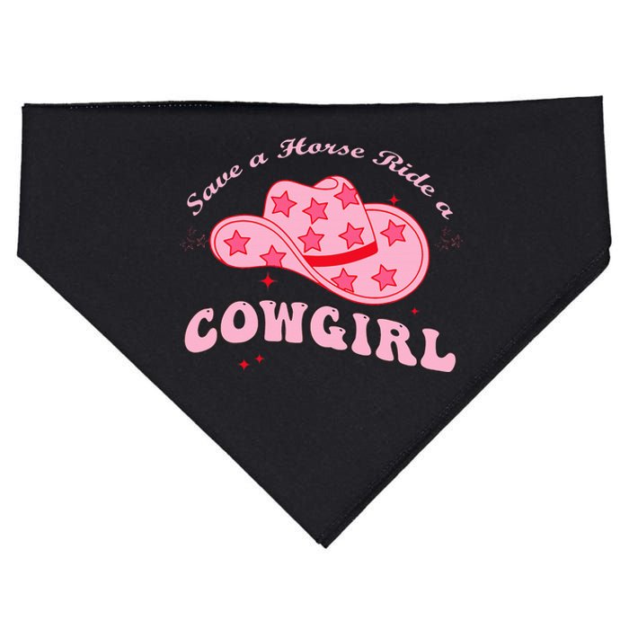 Save A Horse Ride A Cowgirl USA-Made Doggie Bandana