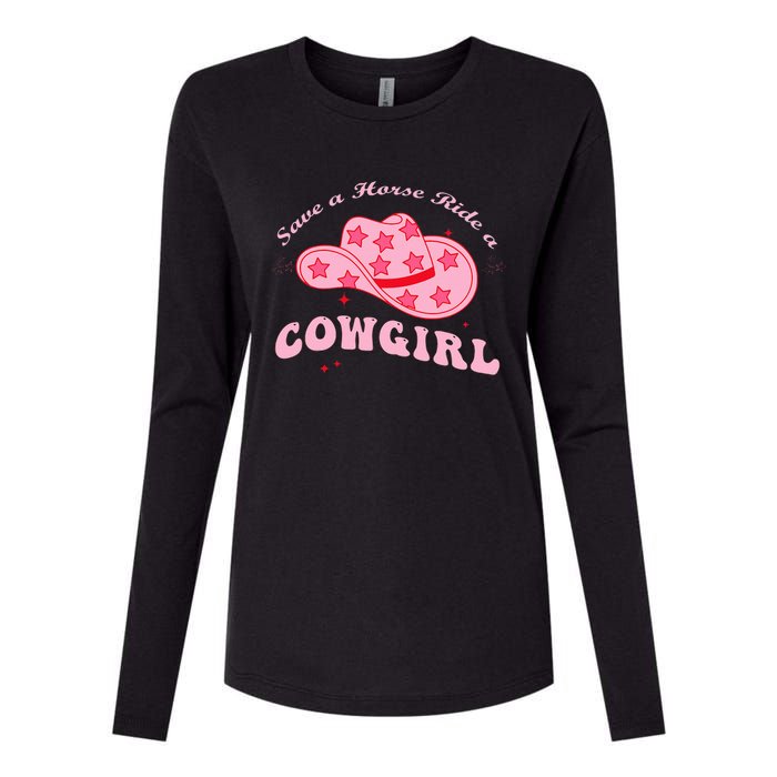 Save A Horse Ride A Cowgirl Womens Cotton Relaxed Long Sleeve T-Shirt