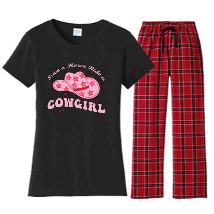 Save A Horse Ride A Cowgirl Women's Flannel Pajama Set